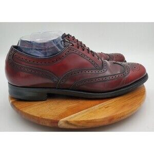 Florsheim Dress Shoes Brogue Wingtip Men's 9.5D Burgundy Leather Derby Classic